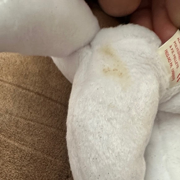 Ty Halo II White and Gold Angel Bear Plush - Picture 9 of 9